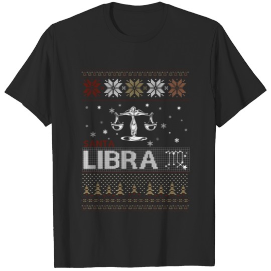 Discover santa libra christmas ugly tshirts T-shirt