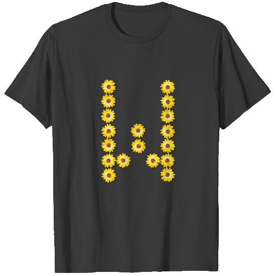 Discover Floral alphabet, W T-shirt