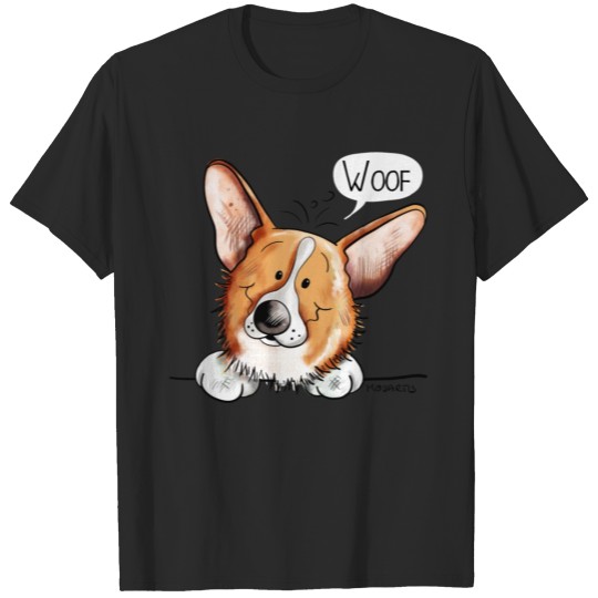 Discover Woof Welsh Corgi Cardigan Dog - Cartoon - Gift T-shirt