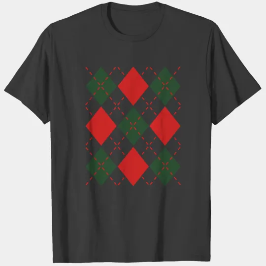 Ugly Argyle lozenges pattern Christmas sweater T-shirt