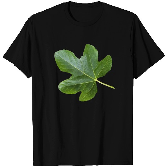 Fig tree Single Green leaf closeup isolated T-shirt