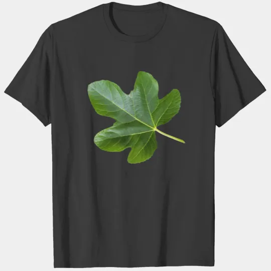 Fig tree Single Green leaf closeup isolated T-shirt