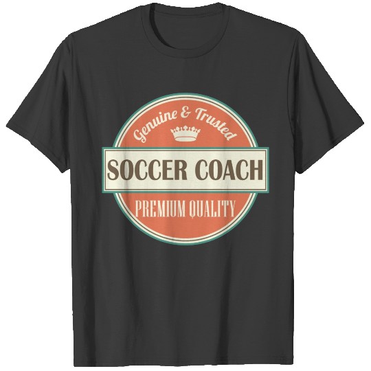 Soccer Coach Vintage Sports Logo T-shirt
