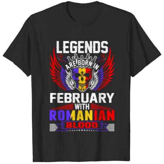 Discover Legends Are Born In February With Romanian Blood T-shirt
