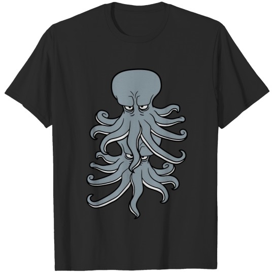 Discover 2 team couple friends evil dangerous octopus tenta T-shirt