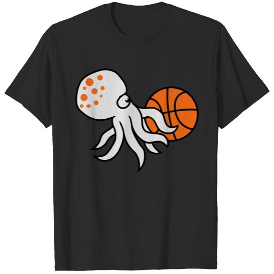 Discover basketball ball play club throw jellyfish huge big T-shirt