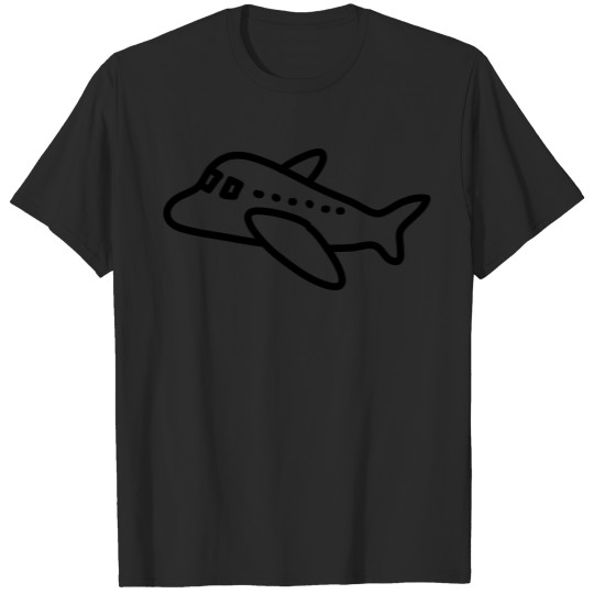 Discover Flying Cartoon Aeroplane (Airplane) T-shirt