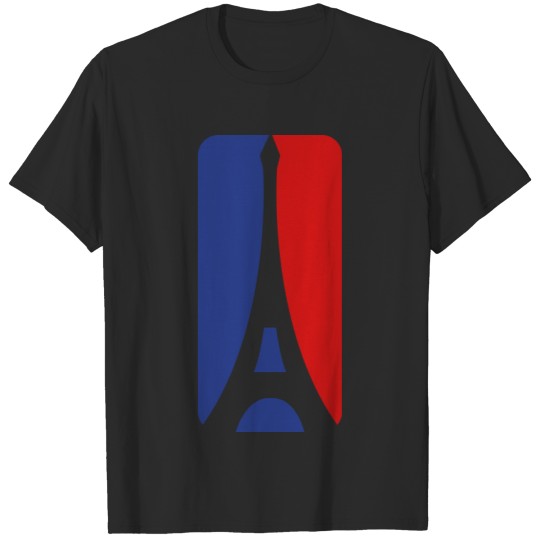 tower eiffel 3 colors france nation blue white red T-shirt