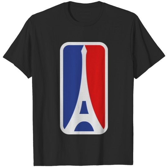 Discover tower eiffel 3 colors france nation blue white red T-shirt