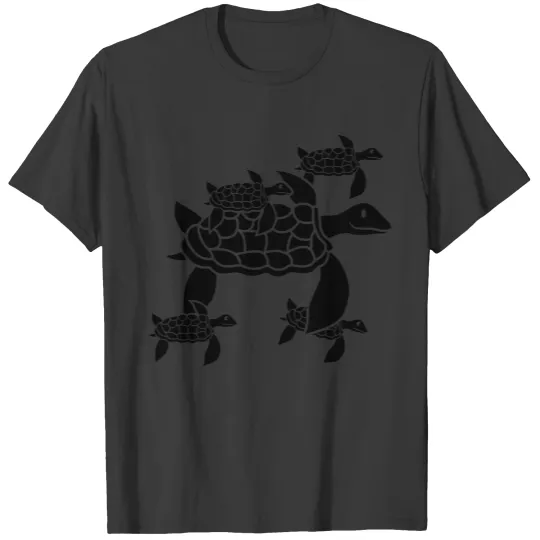 black mom kids little sibling daddy family swim di T-shirt