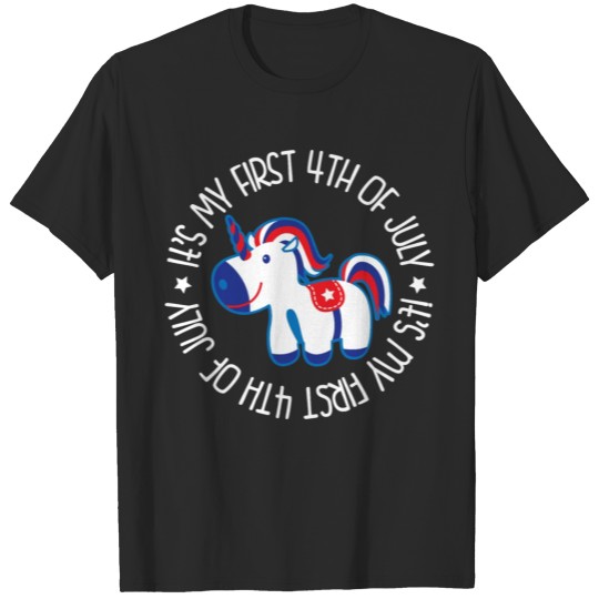 Discover Babys 1st Fourth of July Unicorn T-shirt