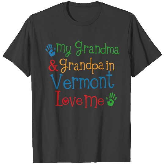 Vermont Grandma and Grandpa Love Me T-shirt