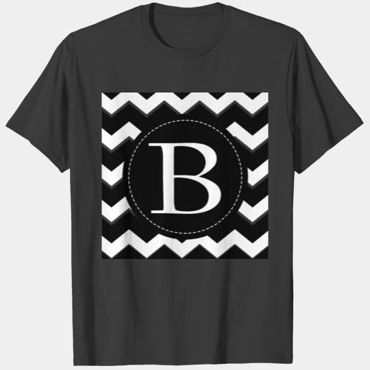 Chevron Alphabet Letter B Monogram T-shirt