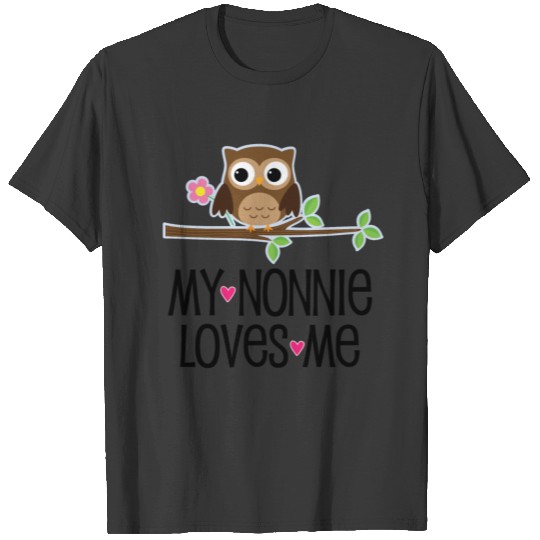 Nonnie Loves Me Girl Owl T-shirt