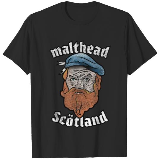 Discover Whisky T-Shirt "Malthead" for Whiskey Fans T-shirt