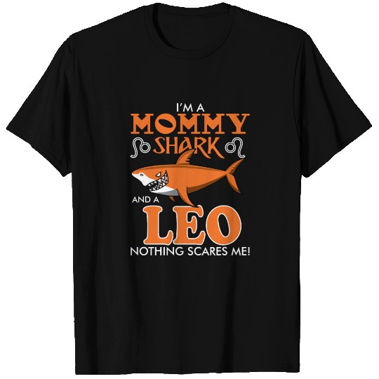 I'm A Mommy Shark-Born Leo T-shirt