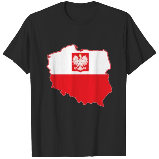 Discover Polish Flag Map With Eagle T-shirt