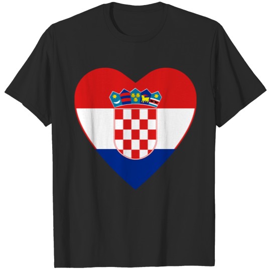 Discover Croatia Flag Heart T-shirt