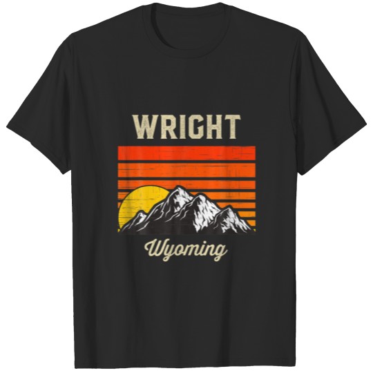 Discover Wright Wyoming Retro City State USA T-shirt