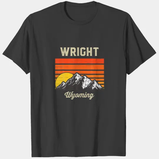 Wright Wyoming Retro City State USA T-shirt