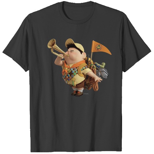 Discover Russell blowing bugle - Disney Pixar UP T-shirt