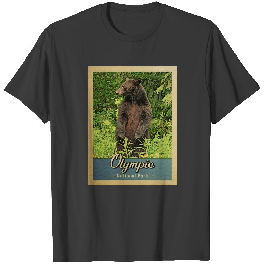 Olympic National Park Vintage Bear T-shirt