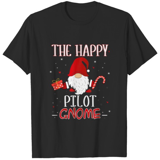 Discover Pilot Christmas Gnome Costume Matching Family T-shirt