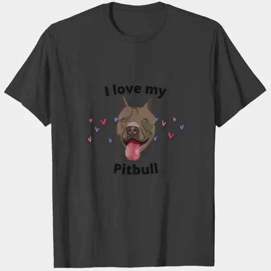 "I Love My Pitbull" ash . T-shirt
