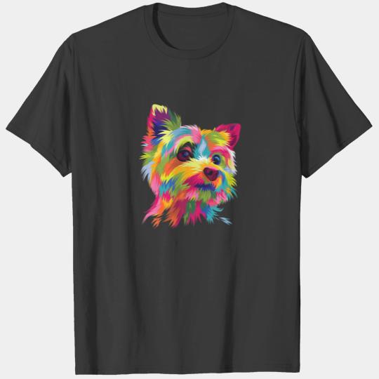 Yorkshire Terrier Funny Yorkie Pop Art Popart Dog T-shirt