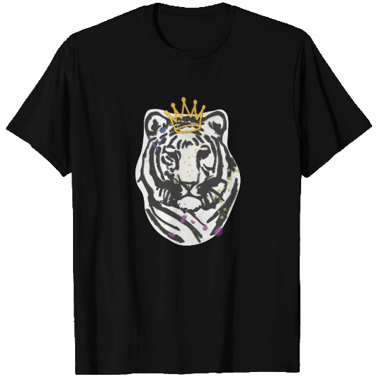 Tiger Artwork Plus Size T-shirt