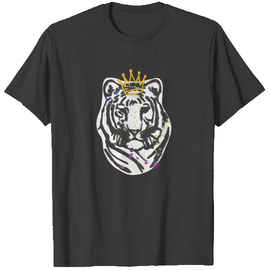 Tiger Artwork Plus Size T-shirt