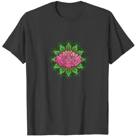 Spiritual Yoga Meditation Buddhist Prana Art Lotus T-shirt