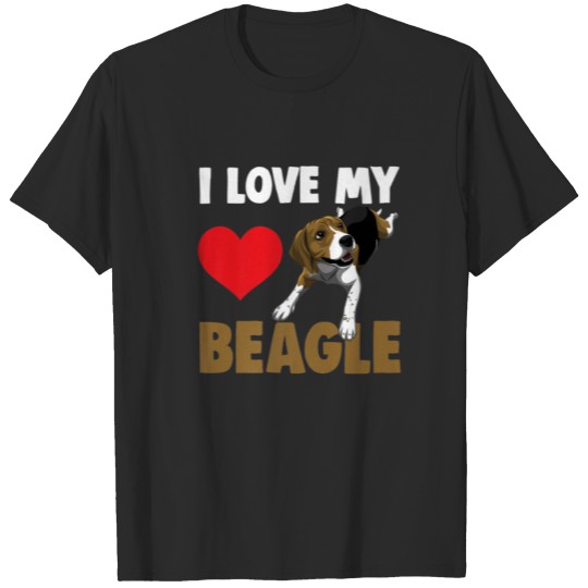 Discover Funny Beagle Hound - I Love My Beagle T-shirt