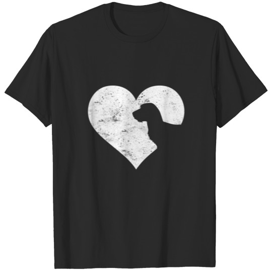 Discover Retro Dachshund Dog Hearts Puppy Lover Valentines T-shirt