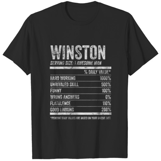 Discover Winston Nutrition Personalized Name Funny Name Fac T-shirt