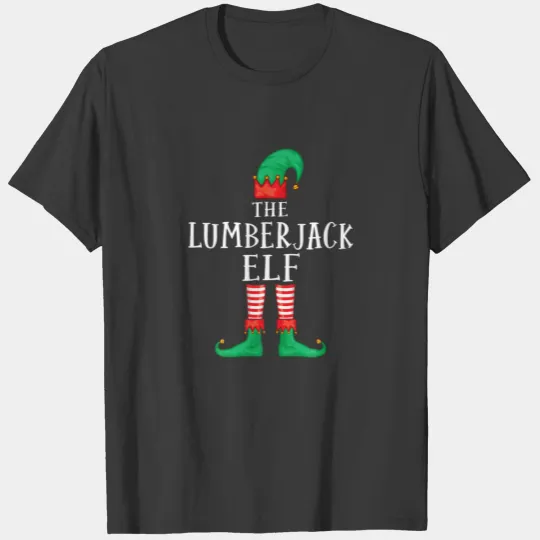 The Lumberjack Elf Matching Family Group Christmas T-shirt