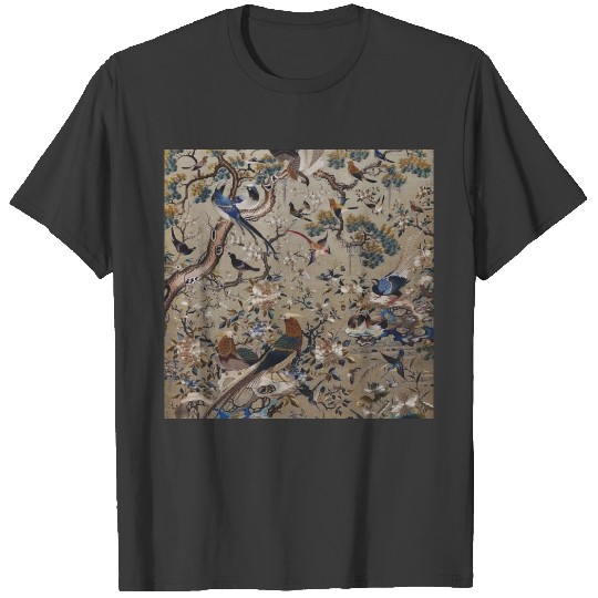 Discover Antique,gold,silk,nature,Painting,asian,Birds,beau Polo T-shirt