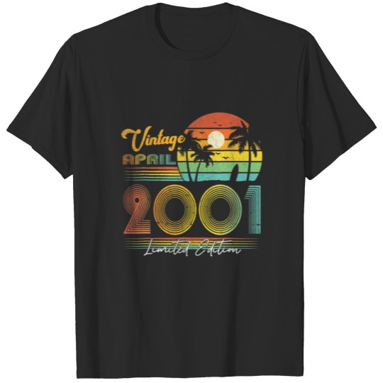 Happy 21St Birthday 21 Years Old Vintage April 200 T-shirt