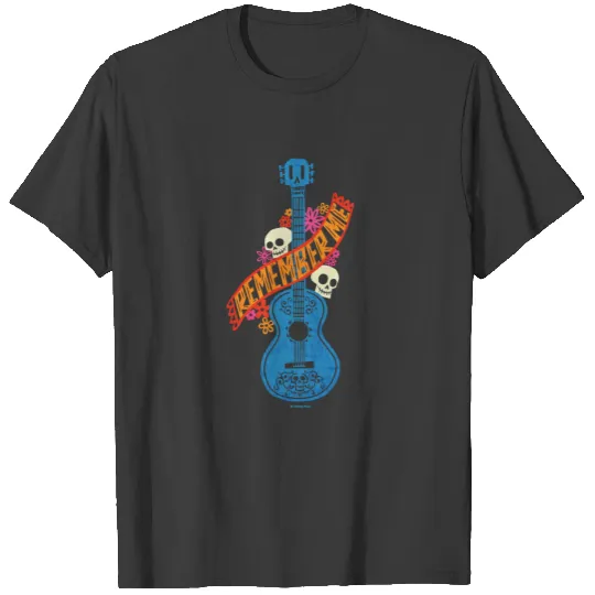 Disney Pixar Coco | Guitar Sugar Skulls Typography T-shirt