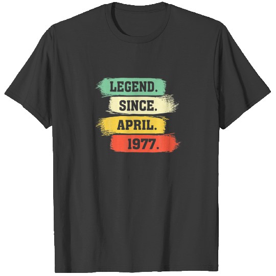 Legend Since April 1977 – Happy Birthday T-shirt