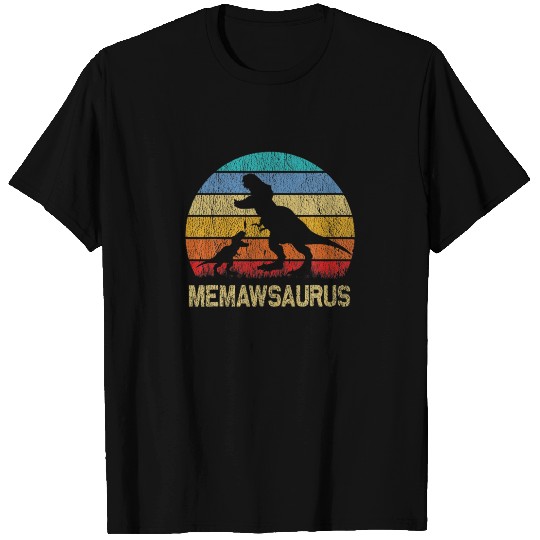 Memawsaurus T Rex Dinosaur Memaw Saurus Family Mat T-shirt