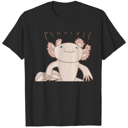 Discover Digital Axolotl Illustration, Cute Animal T-shirt