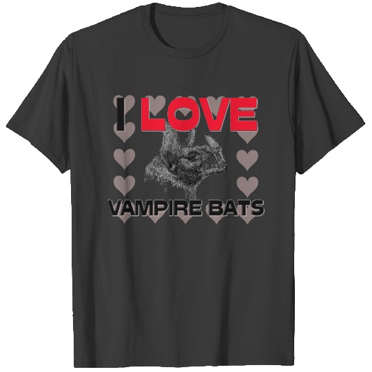 I Love Vampire Bats T-shirt