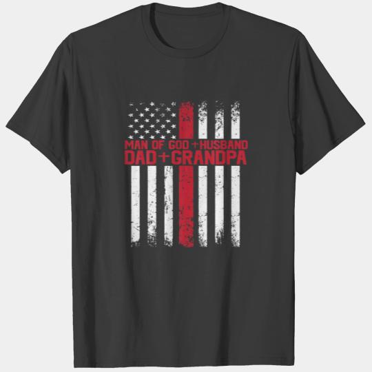 Man Of God Husband Dad Grandad Jesus God Religious T-shirt