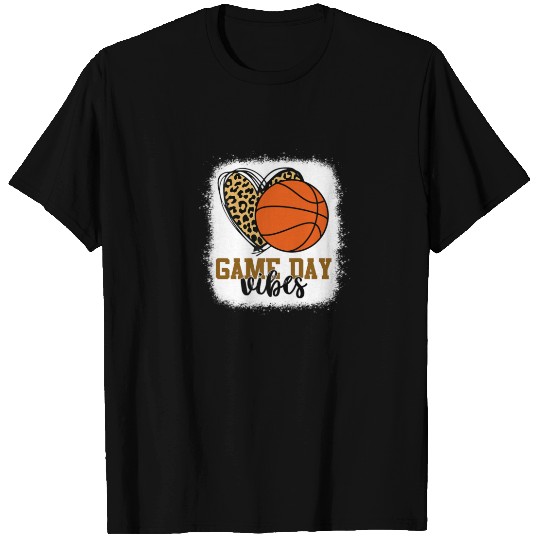 Bleached Basketball Game Day Vibes Basketball T-shirt