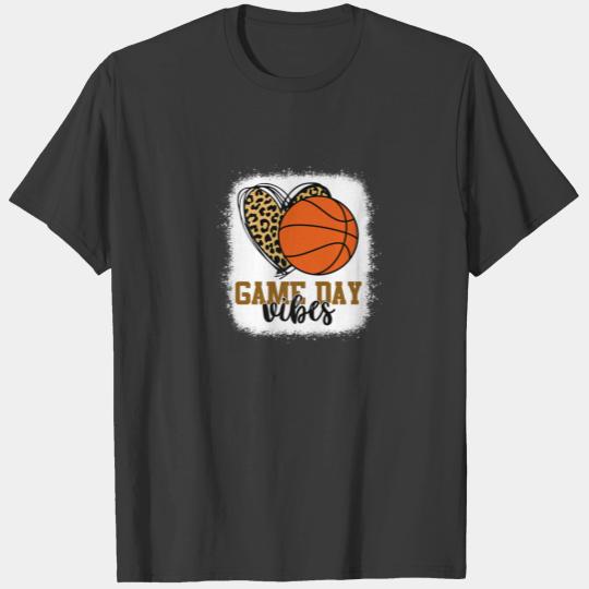 Bleached Basketball Game Day Vibes Basketball T-shirt