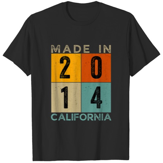 Discover Vintage Made In California 2014, 7 Years Old Birth T-shirt