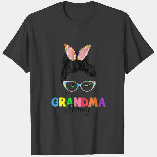 Womens I'm The Grandma Bunny Ears Easter Day Mom M T-shirt