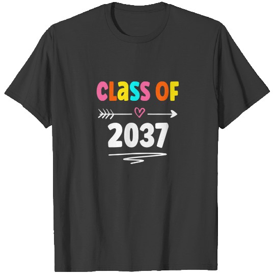 Class Of 2037 Grow With Me First Day Of School Gra T-shirt