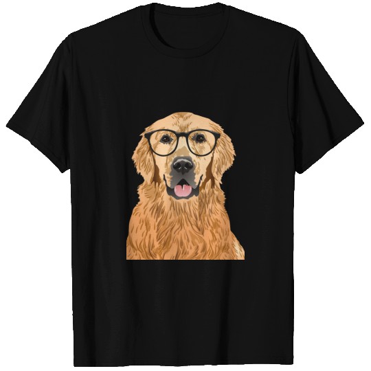Hipster Golden Retriever T-shirt
